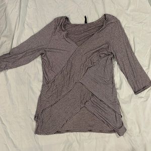 Black and grey stripped blouse